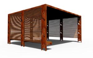 mažoji arhitektūra, kita, corten, pergola, stoginė