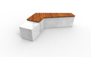 mažoji arhitektūra, suoliukas, betonas, lygus betonas, medinė sėdima dalis