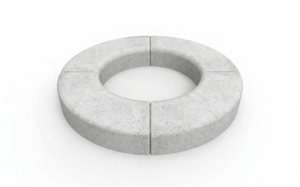 mažoji arhitektūra, suoliukas, betonas, lygus betonas, išlenktas, concrete seating