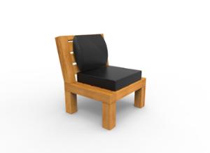 mažoji arhitektūra, suolai, medinė sėdima dalis, medinis atlošas, minkšta sėdimoji dalis, minkštas atlošas, kėdė, vienam žmogui