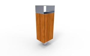 mažoji arhitektūra, šiukšliadėžė, saugi peleninė, montuojamas ant stulpo, stoginės stogas / uždengimas