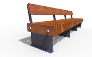 street furniture, vertical planks, horizontal planks, double-sided, seating, modular, wood backrest, wood seating