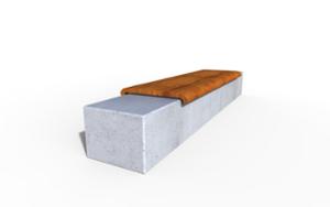 street furniture, concrete, smooth concrete, double-sided, bench