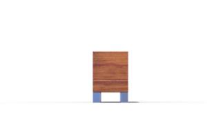 straatmeubilair, plantenbak, hout, mobiel (compatibel met transpallet), rechthoekig, staal