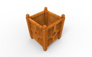 straatmeubilair, plantenbak, hout, mobiel (compatibel met transpallet), rechthoekig