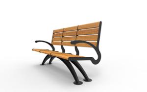 straatmeubilair, zitbanken, moduleerbaar, houten rugleuning, armleuning, houten zitting