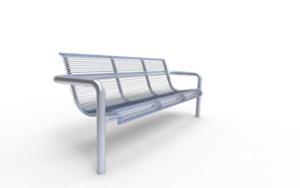 straatmeubilair, zitbanken, logo, stalen rugleuning, armleuning, stalen zitting