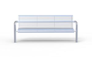 straatmeubilair, zitbanken, logo, stalen rugleuning, armleuning, stalen zitting