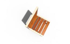 straatmeubilair, zitbanken, chair, éénpersoons, houten rugleuning, houten zitting