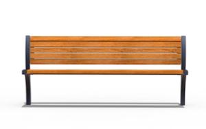 straatmeubilair, zitbanken, logo, houten rugleuning, houten zitting