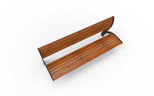 straatmeubilair, zitbanken, logo, houten rugleuning, houten zitting