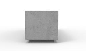 straatmeubilair, bank, beton, glad beton, muurbevestiging, houten zitting