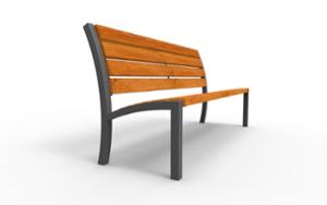 straatmeubilair, zitbanken, logo, houten rugleuning, houten zitting