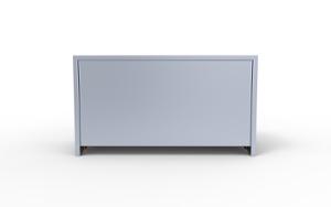 straatmeubilair, plantenbak, hout, logo, mobiel (compatibel met transpallet), rechthoekig, staal
