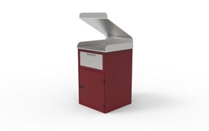 straatmeubilair, afvalbakken, voor dienbladen, foodcourt, volledige splitsing, multifunctioneel, accessoires, vloeibaar afval