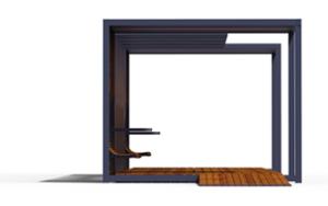 straatmeubilair, overige, zitbanken, toegankelijk voor mindervaliden, pergola, kleine tafel, overkapping