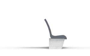 straatmeubilair, zitbanken, beton, glad beton, graniet, muurbevestiging, houten rugleuning, houten zitting