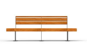 straatmeubilair, zitbanken, houten rugleuning, houten zitting