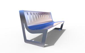 straatmeubilair, zitbanken, logo, stalen rugleuning, stalen zitting