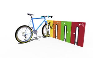 straatmeubilair, fietsenrek, rubber bescherming, voor wiel, meerdere stands