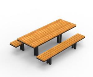 straatmeubilair, bank, picknick set, toegankelijk voor mindervaliden, tafel