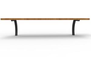 straatmeubilair, bank, houten zitting