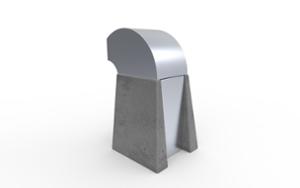 straatmeubilair, afvalbakken, beton, glad beton, accessoires