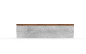straatmeubilair, bank, beton, glad beton, houten zitting