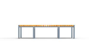 straatmeubilair, horizontale planken, scandinavian line, houten zitting