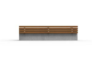 straatmeubilair, bank, beton, glad beton, houten zitting