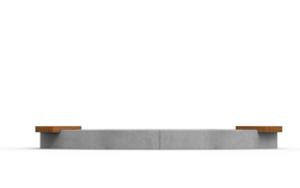 straatmeubilair, plantenbak, bank, beton, glad beton, moduleerbaar, muurbevestiging, gebogen, houten zitting