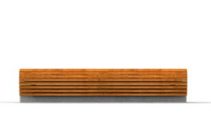 straatmeubilair, bank, beton, glad beton, dubbelzijdig, houten rugleuning, houten zitting