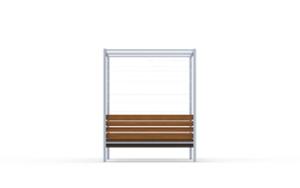 straatmeubilair, overige, zitbanken, dubbelzijdig, houten rugleuning, pergola, houten zitting