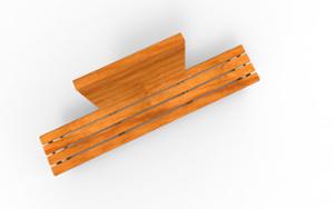straatmeubilair, zitbanken, moduleerbaar, houten rugleuning, houten zitting, hoge rugleuning