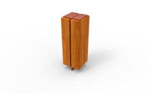 straatmeubilair, afzetpalen, corten, hout