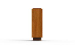 straatmeubilair, afzetpalen, corten, hout