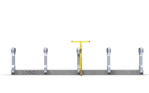 straatmeubilair, fietsenrek, beton, glad beton, rubber bescherming, fietsenrekken, meerdere stands, vrijstaand