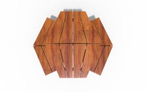 straatmeubilair, bank, picknick set, toegankelijk voor mindervaliden, houten zitting, tafel
