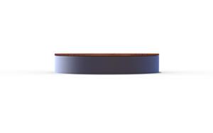 straatmeubilair, plantenbak, bank, hout, gebogen, houten zitting