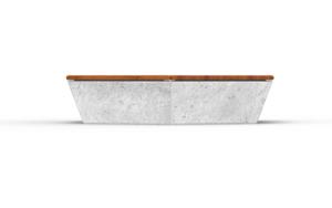 straatmeubilair, bank, beton, glad beton, houten zitting