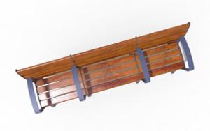 straatmeubilair, zitbanken, voor senioren, toegankelijk voor mindervaliden, houten rugleuning, houten zitting, vintage