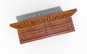 straatmeubilair, zitbanken, houten rugleuning, houten zitting, opslag ruimte