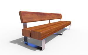 straatmeubilair, zitbanken, houten rugleuning, houten zitting