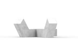 straatmeubilair, bank, zitbanken, leasure and rest, beton, glad beton, chaise longue, moduleerbaar, oparcie z betonu