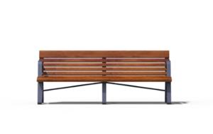 straatmeubilair, zitbanken, houten rugleuning, houten zitting