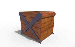 straatmeubilair, plantenbak, hout, mobiel (compatibel met transpallet)