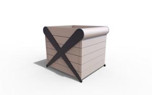 straatmeubilair, plantenbak, hout, mobiel (compatibel met transpallet)