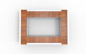 straatmeubilair, bank, beton, glad beton, verlichting, houten zitting