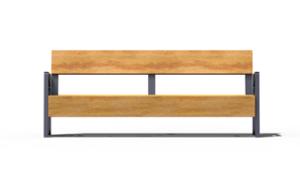 straatmeubilair, zitbanken, houten rugleuning, houten zitting
