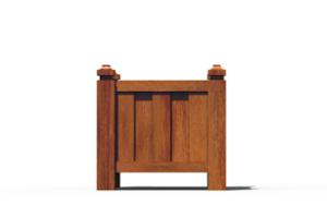 straatmeubilair, plantenbak, hout, vintage